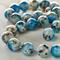12 Pack: Blue & White K2 Stone Round Beads, 8mm by Bead Landing®